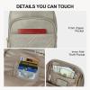 imageBOSTANTEN Sling Bag Quilted Crossbody Bags for Women Cross Body Purse Leather Fanny Pack with Adjustable Guitar StrapAtwilight Grey