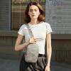 imageBOSTANTEN Sling Bag Quilted Crossbody Bags for Women Cross Body Purse Leather Fanny Pack with Adjustable Guitar StrapAtwilight Grey