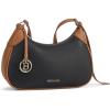 imageBOSTANTEN Small Purses for Women Trendy Cresent Shoulder Bag Hobo HandbagsBlack With Brown