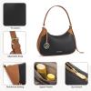 imageBOSTANTEN Small Purses for Women Trendy Cresent Shoulder Bag Hobo HandbagsBlack With Brown