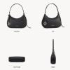 imageBOSTANTEN Small Purses for Women Trendy Cresent Shoulder Bag Hobo HandbagsDeep Black