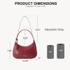 imageBOSTANTEN Small Purses for Women Trendy Cresent Shoulder Bag Hobo HandbagsRed