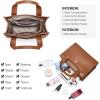 imageBOSTANTEN Small Tote Bag for Women Crossbody Trendy Purses Vegan Leather Satchel Handbags with Shoulder StrapB02brown