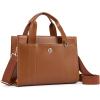 imageBOSTANTEN Small Tote Bag for Women Crossbody Trendy Purses Vegan Leather Satchel Handbags with Shoulder StrapB02brown
