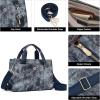 imageBOSTANTEN Small Tote Bag for Women Crossbody Trendy Purses Vegan Leather Satchel Handbags with Shoulder StrapB03denim Blue