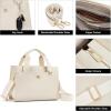 imageBOSTANTEN Small Tote Bag for Women Crossbody Trendy Purses Vegan Leather Satchel Handbags with Shoulder StrapBeige