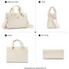 imageBOSTANTEN Small Tote Bag for Women Crossbody Trendy Purses Vegan Leather Satchel Handbags with Shoulder StrapBeige