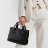 imageBOSTANTEN Small Tote Bag for Women Crossbody Trendy Purses Vegan Leather Satchel Handbags with Shoulder StrapBlack