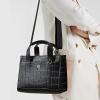 imageBOSTANTEN Small Tote Bag for Women Crossbody Trendy Purses Vegan Leather Satchel Handbags with Shoulder StrapBlack