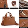 imageBOSTANTEN Small Tote Bag for Women Crossbody Trendy Purses Vegan Leather Satchel Handbags with Shoulder StrapBrown