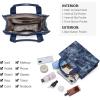 imageBOSTANTEN Small Tote Bag for Women Crossbody Trendy Purses Vegan Leather Satchel Handbags with Shoulder StrapDenim Blue
