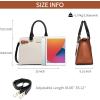 imageBOSTANTEN Women Leather Handbag Designer Satchel Purses Top Handle Shoulder Totes Crossbody BagA01beige With Brown
