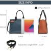 imageBOSTANTEN Women Leather Handbag Designer Satchel Purses Top Handle Shoulder Totes Crossbody BagA02blue With Brown