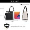 imageBOSTANTEN Women Leather Handbag Designer Satchel Purses Top Handle Shoulder Totes Crossbody BagA03black With White