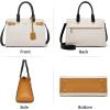 imageBOSTANTEN Women Leather Handbag Designer Satchel Purses Top Handle Shoulder Totes Crossbody BagA04apricot With Yellow