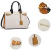 imageBOSTANTEN Women Leather Handbag Designer Satchel Purses Top Handle Shoulder Totes Crossbody BagA04apricot With Yellow