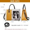 imageBOSTANTEN Women Leather Handbag Designer Satchel Purses Top Handle Shoulder Totes Crossbody BagZ01yellow With Beige