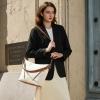 imageBOSTANTEN Women Purse and Handbag Vegan Leather Shoulder Hobo Bags with Multi Pockets and Removable StrapBeige With Brown