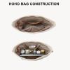 imageBOSTANTEN Women Purse and Handbag Vegan Leather Shoulder Hobo Bags with Multi Pockets and Removable StrapBeige With Brown