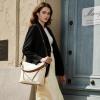 imageBOSTANTEN Women Purse and Handbag Vegan Leather Shoulder Hobo Bags with Multi Pockets and Removable StrapBeige With Brown