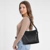 imageBOSTANTEN Women Purse and Handbag Vegan Leather Shoulder Hobo Bags with Multi Pockets and Removable StrapBlack