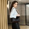 imageBOSTANTEN Women Purse and Handbag Vegan Leather Shoulder Hobo Bags with Multi Pockets and Removable StrapBlack With Brown