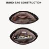 imageBOSTANTEN Women Purse and Handbag Vegan Leather Shoulder Hobo Bags with Multi Pockets and Removable StrapBlack With Brown