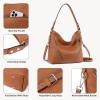 imageBOSTANTEN Women Purse and Handbag Vegan Leather Shoulder Hobo Bags with Multi Pockets and Removable StrapBrown