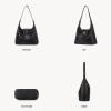imageBOSTANTEN Women Purse and Handbag Vegan Leather Shoulder Hobo Bags with Multi Pockets and Removable StrapC01black