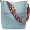 imageBOSTANTEN Womens Leather Designer Handbags Tote Purses Shoulder Bucket BagsA02blue