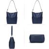 imageBOSTANTEN Womens Leather Designer Handbags Tote Purses Shoulder Bucket BagsA04navy Blue