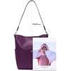 imageBOSTANTEN Womens Leather Designer Handbags Tote Purses Shoulder Bucket BagsA05purple