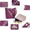 imageBOSTANTEN Womens Leather Designer Handbags Tote Purses Shoulder Bucket BagsA05purple