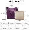 imageBOSTANTEN Womens Leather Designer Handbags Tote Purses Shoulder Bucket BagsA05purple
