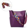 imageBOSTANTEN Womens Leather Designer Handbags Tote Purses Shoulder Bucket BagsA05purple