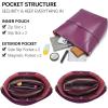 imageBOSTANTEN Womens Leather Designer Handbags Tote Purses Shoulder Bucket BagsA05purple
