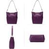 imageBOSTANTEN Womens Leather Designer Handbags Tote Purses Shoulder Bucket BagsA05purple