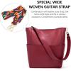 imageBOSTANTEN Womens Leather Designer Handbags Tote Purses Shoulder Bucket BagsA07wine Red