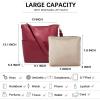 imageBOSTANTEN Womens Leather Designer Handbags Tote Purses Shoulder Bucket BagsA07wine Red
