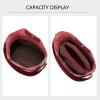 imageBOSTANTEN Womens Leather Designer Handbags Tote Purses Shoulder Bucket BagsA07wine Red