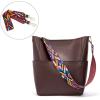 imageBOSTANTEN Womens Leather Designer Handbags Tote Purses Shoulder Bucket BagsA08coffee