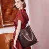 imageBOSTANTEN Womens Leather Designer Handbags Tote Purses Shoulder Bucket BagsA08coffee