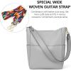 imageBOSTANTEN Womens Leather Designer Handbags Tote Purses Shoulder Bucket BagsA13classic Grey
