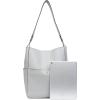 imageBOSTANTEN Womens Leather Designer Handbags Tote Purses Shoulder Bucket BagsA13classic Grey