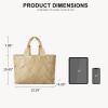imageBOSTANTEN Woven Tote Bag for Women Top Handle Purses and Handbags Shoulder Crossbody Purse With ZipperBapricot