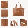 imageBOSTANTEN Woven Tote Bag for Women Top Handle Purses and Handbags Shoulder Crossbody Purse With ZipperBbrown