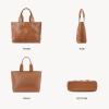 imageBOSTANTEN Woven Tote Bag for Women Top Handle Purses and Handbags Shoulder Crossbody Purse With ZipperBbrown