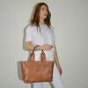 imageBOSTANTEN Woven Tote Bag for Women Top Handle Purses and Handbags Shoulder Crossbody Purse With ZipperBbrown