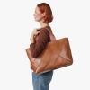 imageBOSTANTEN Woven Tote Bag for Women Top Handle Purses and Handbags Shoulder Crossbody Purse With ZipperBbrown