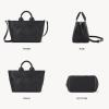imageBOSTANTEN Woven Tote Bag for Women Top Handle Purses and Handbags Shoulder Crossbody Purse With ZipperBlack